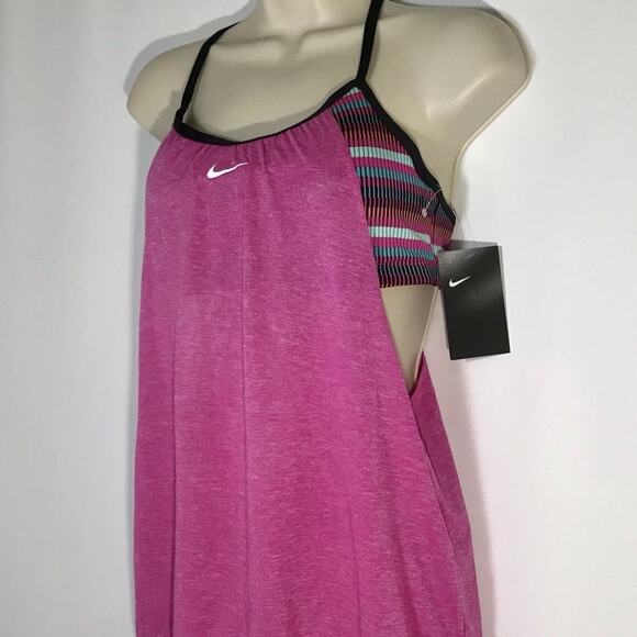 NWT Nike Women’s Pro Dri‑FIT Tank Top • Size M • Multi‑Color Stripe Detail - Picture 7 of 11